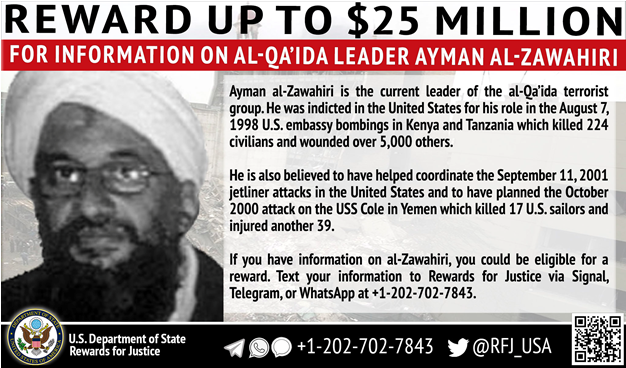 Al-Qaida leader Ayman al-Zawahri's death