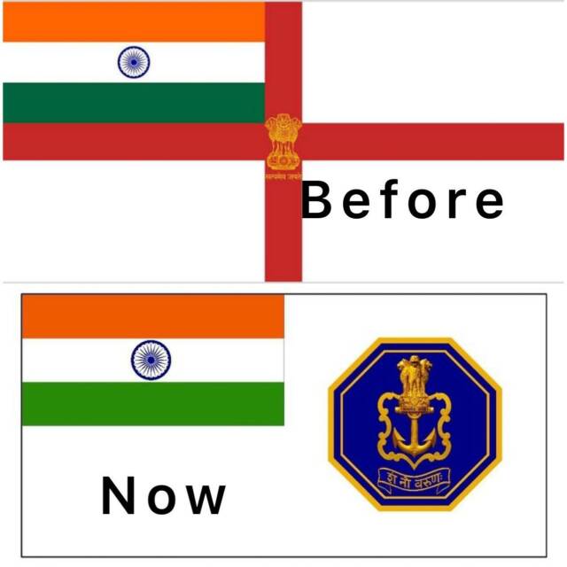 Sea Change : Transformed Naval Ensign – A New Crest for Indian Navy