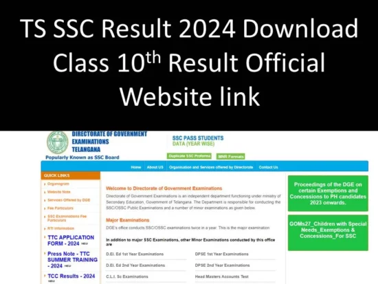 TS 10th SSC Results 2024 out