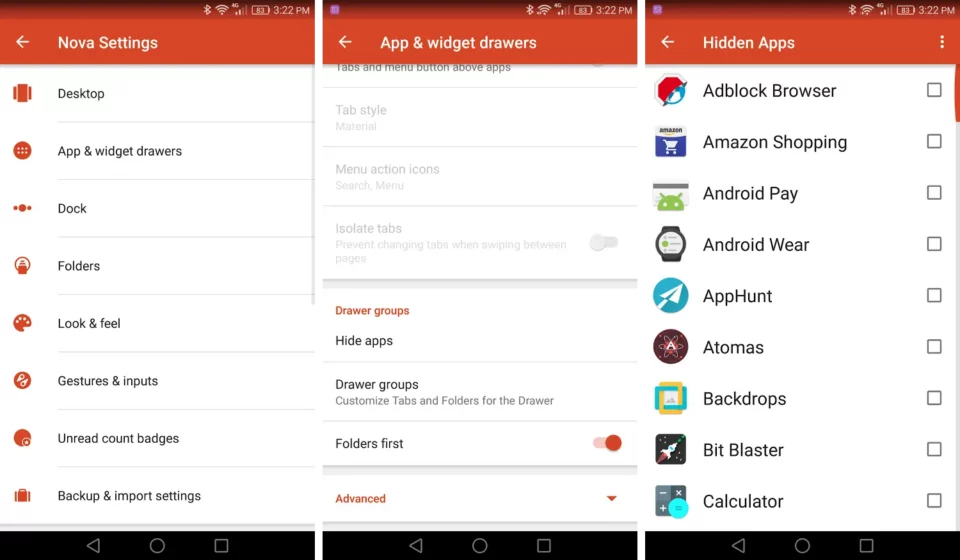 how to hide apps on android