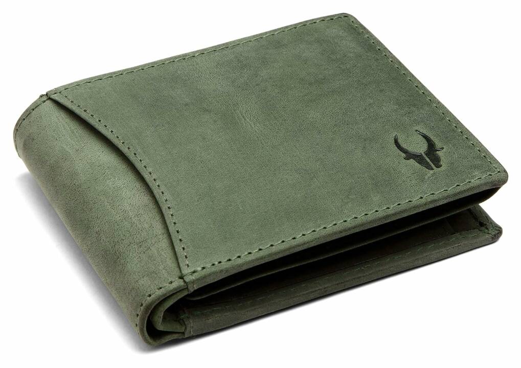 WildHorn Green Leather Wallet for Men