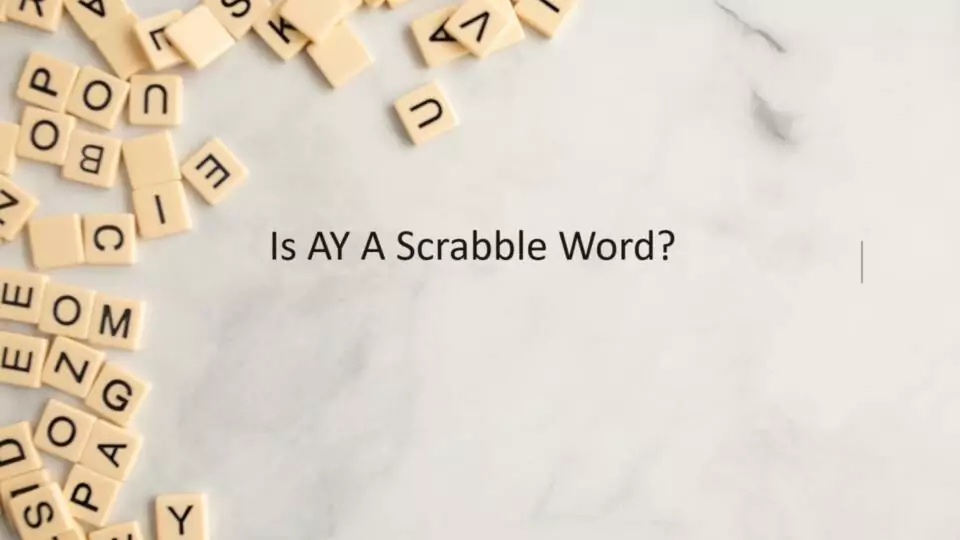 Is AY A Scrabble Word