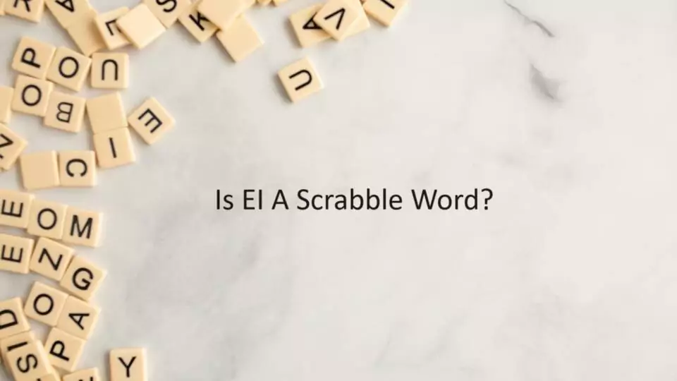 Is EI A Scrabble Word